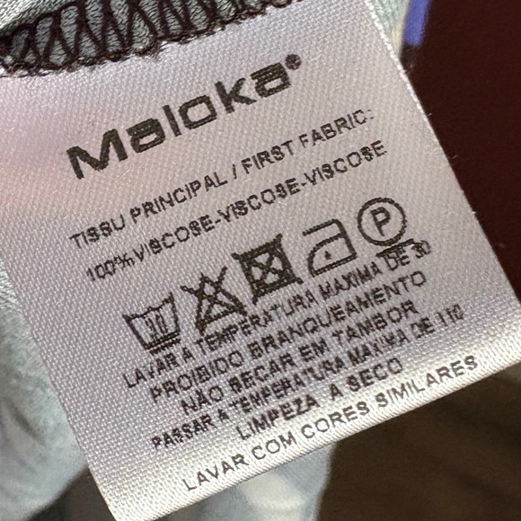 NWT Maloka Oversized Multicolor Abstract Graphic Print Blouse Funky Artsy Tunic - Picture 7 of 9